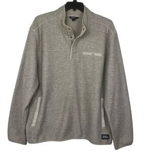 Eddie Bauer quarter snap Pullover Sweater men’s XXL mock collar tan\cream color